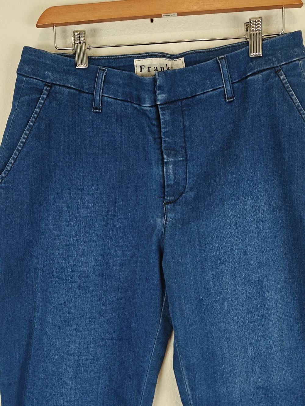 Frank & Eileen Wicklow 1977 Wash Italian Performance Denim Crop Chino Jeans 10